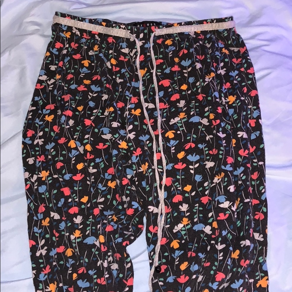 Colorful, Comfy, Fun, Floral Pajama Pants - Small